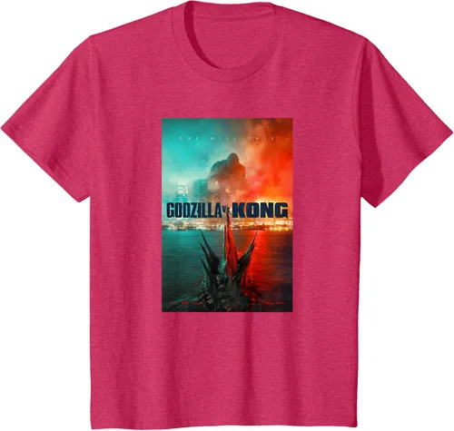 Miniatura 47 de Godzilla vs Kong - Camiseta oficial con póster, Negro