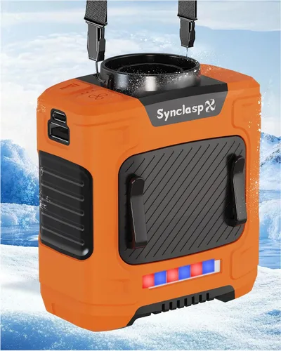 Miniatura 8 de Ventilador de cintura, ventilador recargable de clip de cinturón de 10000 mAh, flujo de aire turbo de 59 pies/s, 18500 rpm, 6 velocidades, hasta 35