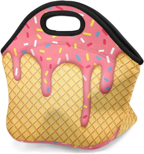 Miniatura 7 de Bolsas de almuerzo de neopreno con estampado de camuflaje para mujeres, bolsas de almuerzo, lavables, aisladas, para el trabajo, picnic, Camouflaje