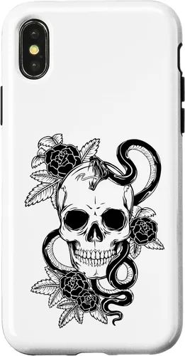 Miniatura 5 de Gothic Flower Skull Snake Roses Case for iPhone 16