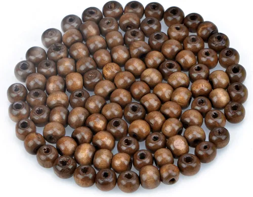 Miniatura 33 de AD Beads Cuentas de madera con espacio libre para manualidades, cuentas de madera con agujero grande surtidas para hacer collares, pulseras