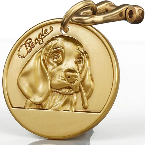 Miniatura 37 de Etiqueta de perro retro de cobre puro tridimensional con estampado de mascotas en relieve, etiquetas personalizadas para mascotas, etiquetas