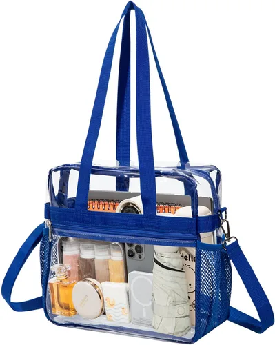 Bolsa transparente de PVC transparente - Bolso cruzado transparente impermeable con correa ajustable y extraíble