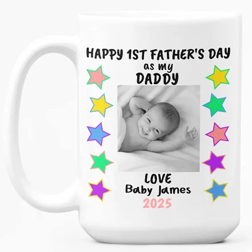 Miniatura 7 de Taza personalizada para papá por primera vez, taza de café para el primer día del padre, primera vez, regalo para papá nuevo, idea del día