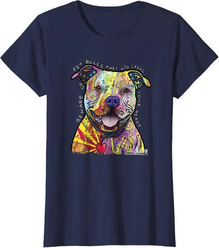 Miniatura 34 de Beware Of Pit Bulls, Dean Russo Pitbull Original - Camiseta para amantes de los perros, Negro