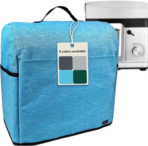 Miniatura 7 de Funda a prueba de polvo para batidora de pie, con bolsa organizadora para mezcladora Kitchenaid, múltiples bolsillos para varios accesorios de Negro