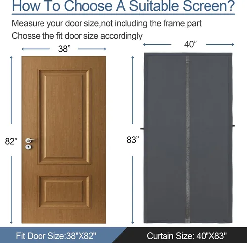 Miniatura 7 de Cortina magnética para puerta con aislamiento térmico, tela en capas más gruesas e imanes de tira completa, cortinas temporales de puerta, puerta