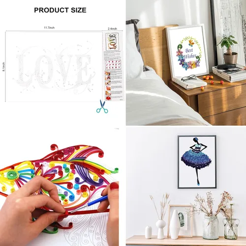 Miniatura 7 de Konsait Paquete de 20 accesorios de papel para plumas, suministros de relleno para adultos, manualidades de dibujo de bricolaje
