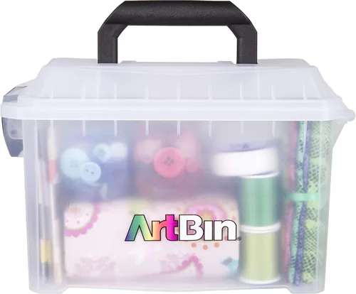 Miniatura 4 de ArtBin 6815AG Mini Sidekick Estuche de transporte, organizador portátil de arte y manualidades con asa, [1] estuche de almacenamiento de plástico