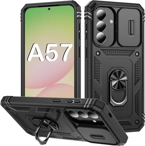 Miniatura 62 de PASNEW Funda para Samsung Galaxy A54, Soporte Metálico y Cubierta Deslizante para Cámara, Militar Multicapa Resistente de Cuerpo Completo a Prueba