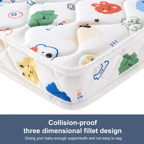 Miniatura 4 de Colchón Pack and Play, 38 x 26 pulgadas, colchón reforzado de tela de algodón de alta calidad para patio de juegos, se adapta a Graco & Baby Trend
