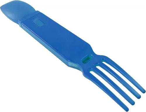 Miniatura 8 de ASR Outdoor Utensilios de plástico portátiles 3 en 1, accesorios de camping, color azul