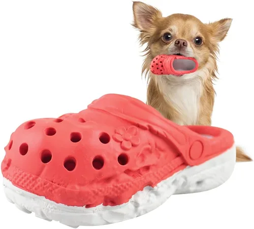 Miniatura 8 de Juguetes Masticables para Perros, Juguete de Zapatilla de Goma Duradero para Cachorro, Juguetes Resistentes para Perros para Entrenamiento