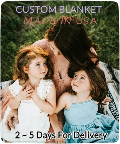 Manta personalizada con imagen, mantas personalizadas con fotos, regalos personalizables para parejas, cumpleaños, aniversario de boda, 1 foto, 50 x