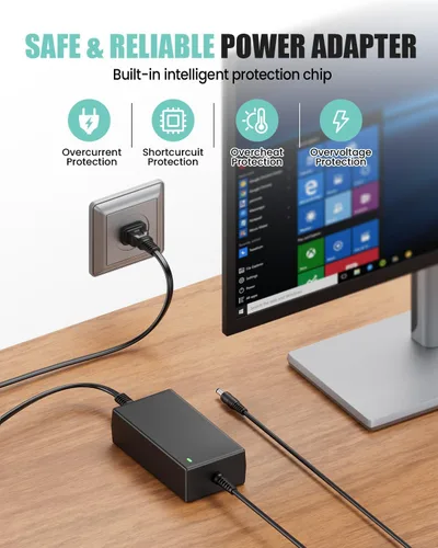 Miniatura 6 de 12V 5A Power Cord Compatible with Sceptre EC Series 35" 32" 30" 27" 24" 22" 20" 19" 15" E248W E225W E205W E275W C325W Screen LED Supply Adapter