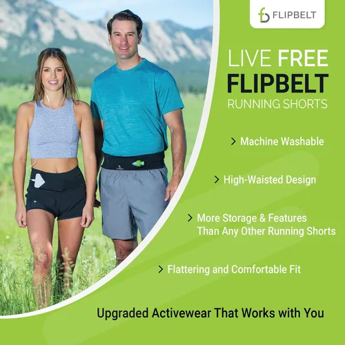 Miniatura 5 de FlipBelt - Pantalones cortos de running para mujer