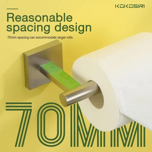 Miniatura 5 de KOKOSIRI Toalleros de 32 pulgadas, toalleros para baño, baño, soporte para papel higiénico, soporte para rollo de papel higiénico, níquel cepillado