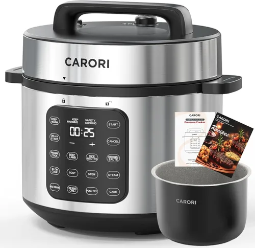 Miniatura 16 de Olla a presión eléctrica 3QT, 8 en 1, ahorro de tiempo y saludable, olla antiadherente de cerámica para comidas rápidas, salteado, olla a presión