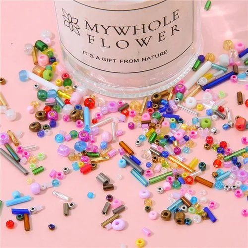 Miniatura 4 de 1000 cuentas de semillas de vidrio mixto, 0.059-0.177 in, tubo azul, cuentas espaciadoras de semillas de vidrio sueltas para fabricación de joyas