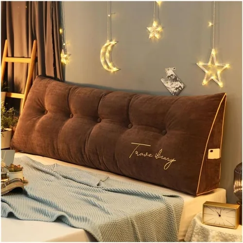 Miniatura 12 de Almohada triangular para la cabeza de cama, cojín grande de espalda/cojín de cabecero, almohada de cuña reclinable con funda extraíble