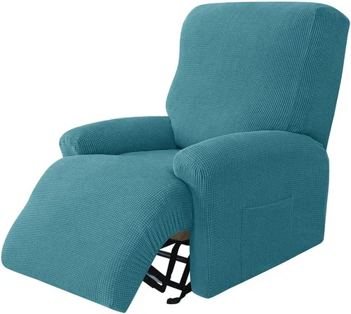Miniatura 18 de LazyBoy - Funda de sofá reclinable jacquard, fundas elásticas antideslizantes para sillas reclinables, 4 piezas, protector de muebles para sillón