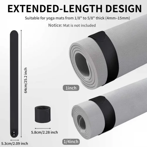 Miniatura 6 de Yoga Mat Carrier Strap, Adjustable Thick Straps Sling for Carrying Large Mats, Stretching Band