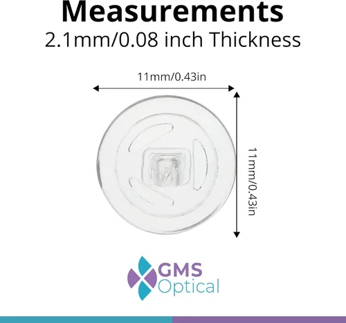 Miniatura 2 de GMS Optical - 11mm Medium Wide Screw-in Round Soft Silicone Nose Pads for Glasses, Sunglasses, Glasses Repair Kit, Keep Glasses from Sliding and