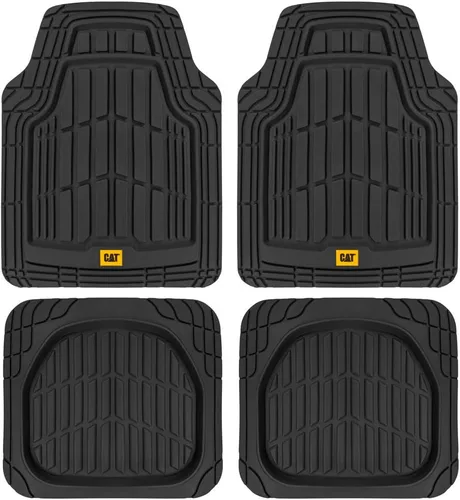 Miniatura 11 de Cat ToughRide - Tapetes de goma resistentes de 3 piezas para todo el año, para automóvil, camión, camioneta, SUV, color negro, ribete prémium