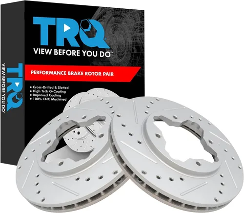 Miniatura 173 de TRQ Juego de rotores de freno de rendimiento trasero con revestimiento G premium compatible con Mazda 6 2014-2021