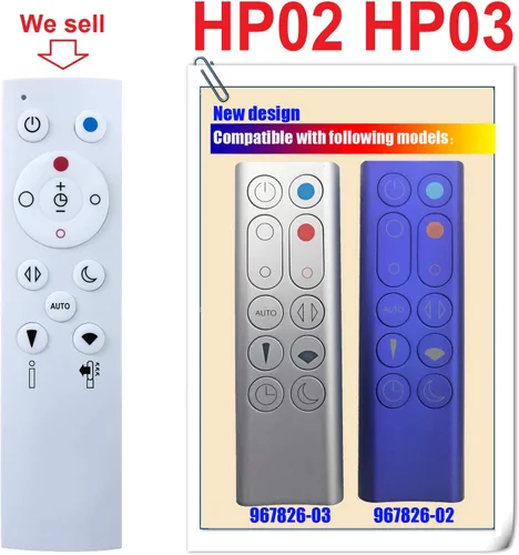 Miniatura 2 de Mando a Distancia de Repuesto 967826-02 967826-03 para Dyson Pure Hot+Cool Link HP02 HP03 (calentador y ventilador purificador de aire)