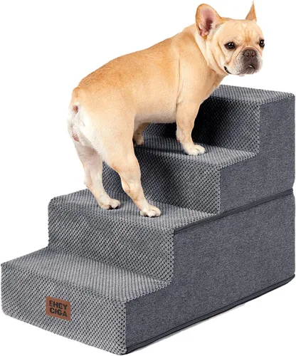Miniatura 47 de EHEYCIGA Escaleras para perros pequeños de 13.5 pulgadas de alto, escalones para perros de 3 escalones para sofá y silla, escalones para mascotas