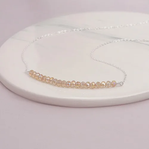 Miniatura 5 de YOVOMO Regalos de feliz cumpleaños para niñas adolescentes, plata de ley 925, collar de cuentas de cristal delicadas, caja de regalo para hija