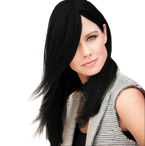 Miniatura 11 de Top of Head 12" Long Volume Topper Color R10 Chestnut - Base de monofilamento HairDo 5 clips cobertura natural del cabello aspecto Tru2Life
