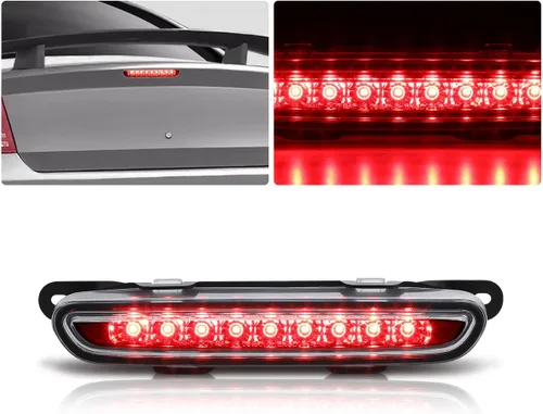 Miniatura 6 de Auto Dynasty Luz de freno trasera completa LED de montaje alto en el centro 3ª tercera luz de cola Compatible con Charger 2006-2010, carcasa negra