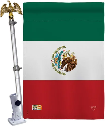 Miniatura 10 de Nationality - Bandera de casa de campo de México Regional Nación Internacional Mundial Particular Área Pequeña Decorativa Regalo Patio Banner Hecho