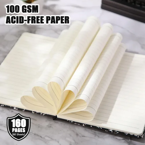 Miniatura 5 de Laumoi Paquete de 28 Cuadernos Diarios con Forro de Cuero PU A5 de Tapa Dura al Por Mayor con Rayas Universitarias de 5.5 x 8.2 Pulgadas con Soporte