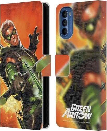 Miniatura 7 de Head Case Designs Funda con licencia oficial de la Liga de la Justicia DC Comics New 52 Green Arrow Comic Art Funda de piel compatible con Motorola
