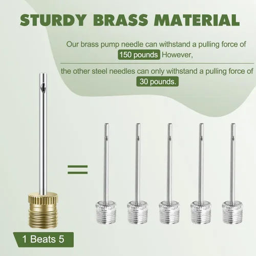 Miniatura 7 de 20 Pack Brass Ball Pump Needles with Storage Case - Heavy Duty No Break Air Pump Needles for Basketball 42 Paquete