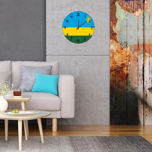 Miniatura 572 de Cheyan Reloj de pared con bandera de Canadá de 12 pulgadas, silencioso, sin tictac, de PVC, funciona con pilas, reloj redondo decorativo, regalo