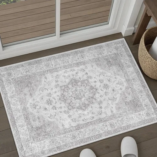 Miniatura 115 de PureCozy - Alfombra de área beige de 8 x 10, lavable, vintage, alfombra para sala de estar, dormitorio, gran alfombra suave retro de pelo bajo