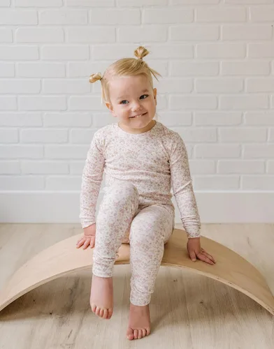 Miniatura 2 de moimoln 6M-8Y Pijama floral para bebé y niña pequeña, suave, modal, algodón, transpirable, ajustado, manga larga, conjunto de ropa de dormir