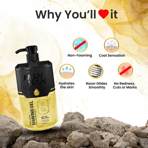 Miniatura 6 de Nishman Gel de Afeitar Activo Fresco 8 GOLD ONE