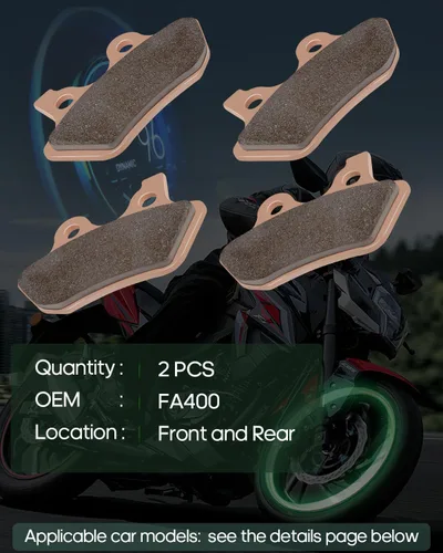 Miniatura 2 de SCITOO Pastillas de freno sinterizadas para Dyna, Glide, 2000, 2001, 2002, 2003, 2004, 2005, 2006, 2007, para Fatboy, Heritage Softail, Night Train