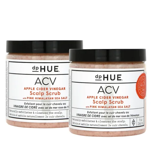 Miniatura 6 de dpHUE Exfoliante de vinagre de sidra de manzana con sal rosa del mar del Himalaya, 9 onzas, exfoliante natural y tratamiento del cuero cabelludo