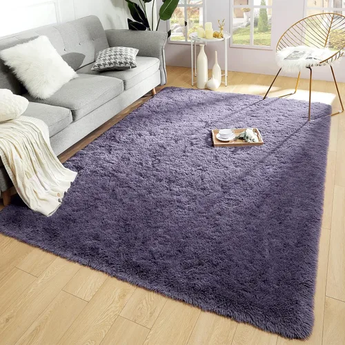Miniatura 103 de Merelax Alfombra Moderna Suave y Esponjosa Shaggy para Dormitorio Sala de Estar Decoración de Sillas Pequeñas Alfombras Tapetes para Pies Piso, Verde