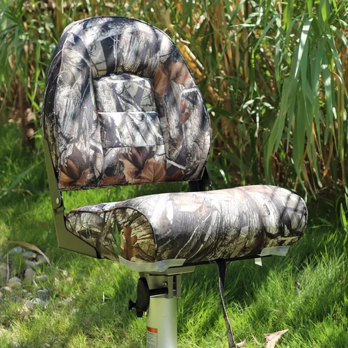 Miniatura 2 de NORTHCAPTAIN Asiento plegable para barco de pesca con respaldo alto, tornillos de acero inoxidable incluidos, camuflaje, 2 asientos A-High