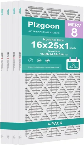 Miniatura 11 de Filtros de Aire 10x10x1 MERV 8 MPR 600 Paquete de 4 Filtros Plisados para Hogar HVAC AC Calefacción Filtros de Aire Acondicionado para Casa Oficina