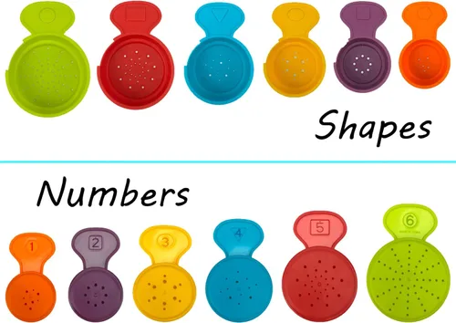 Miniatura 3 de Juego de 17 tazas de anidación y apilamiento multicolor, juguetes de bañera para bebés, juguetes educativos de aprendizaje temprano para bebés