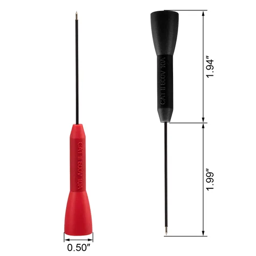 Miniatura 2 de ANCIRS sondas de prueba de aguja de 6.6 ft m, prueba no destructiva del multímetro 600V/10A para Fluke conduce tl71 tl75