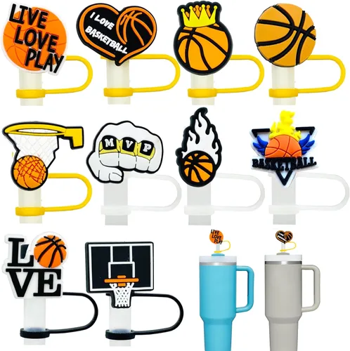 Miniatura 11 de 10 tapas de popote para vaso Stanley Cup de 30 y 40 onzas, de 0.394 in, reutilizables, de silicona, para popote, accesorios para copas Stanley